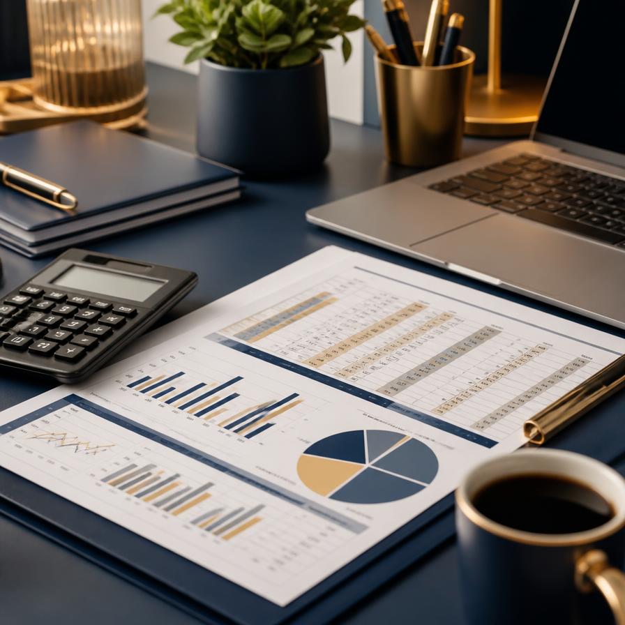Consultor financeiro trabalhando em planejamento estratégico